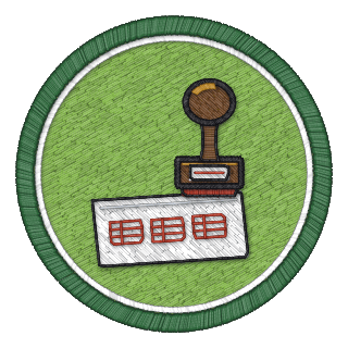 Duplicated data badge: a rubber stamp coming down on a third copy of the same little table